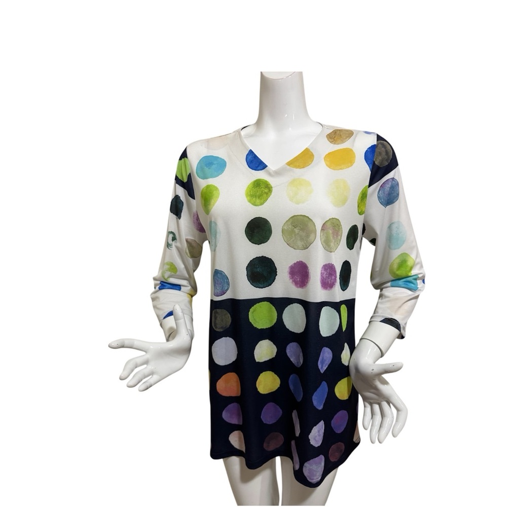 Colorful Polka Dot Women's Top size L